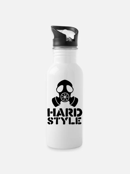 hardstyle - Gourde avec paille intégrée - blanc