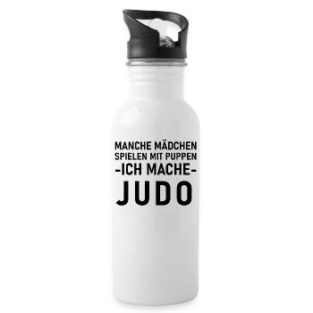 Judo - Trinkflasche mit integriertem Trinkhalm - Weiß - Rechts