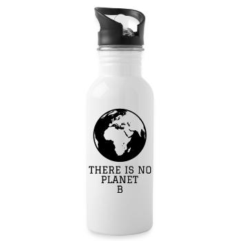 THERE IS NO PLANET B - Water bottle with straw - white - Right