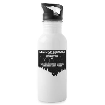 Forester - Water bottle with straw - white - Right