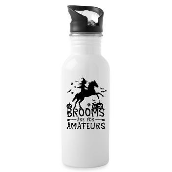 Sorcières Halloween - Gourde avec paille intégrée - blanc - Droite