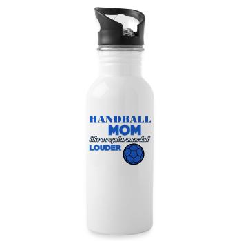 Handball mom like a regular mom but louder - Water bottle with straw - white - Right
