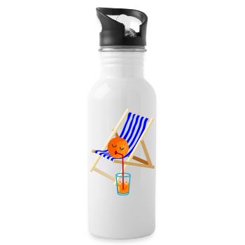enjoyment - Water bottle with straw - white - Right