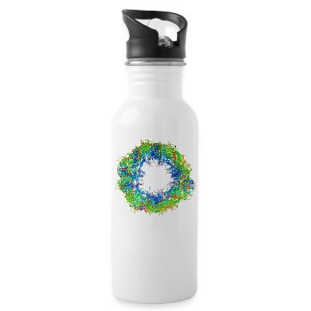 Strukturbiologie Chaperonin Molekül - Trinkflasche mit integriertem Trinkhalm - Weiß - Rechts