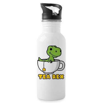 TEA REX - Gourde avec paille intégrée - blanc - Droite