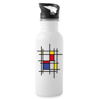 Farben! - Trinkflasche mit integriertem Trinkhalm - Weiß - Rechts