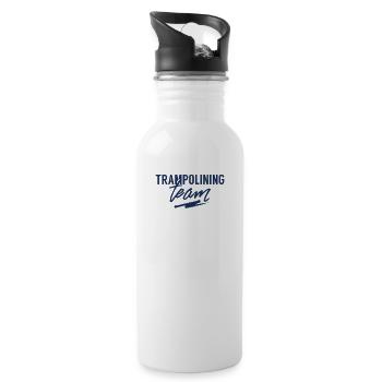 Turner Springer Trampolinturnen Springen Trampolin - Trinkflasche mit integriertem Trinkhalm - Weiß - Rechts