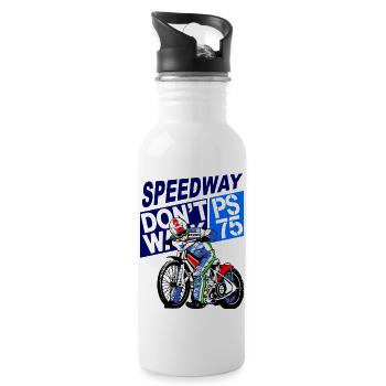 Speedway - Trinkflasche mit integriertem Trinkhalm - Weiß - Rechts