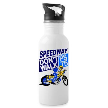Speedway - Trinkflasche mit integriertem Trinkhalm - Weiß - Rechts