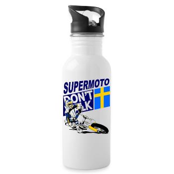 Supermoto Racing - Supermotard - Gourde avec paille intégrée - blanc - Droite