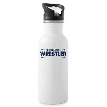 Ringen Freistilringen Ringer Ringsport Ringkampf - Trinkflasche mit integriertem Trinkhalm - Weiß - Rechts