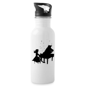 pianist - Water bottle with straw - white - Right
