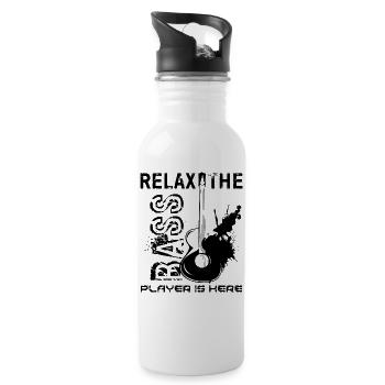 Bass Guitar - Water bottle with straw - white - Right