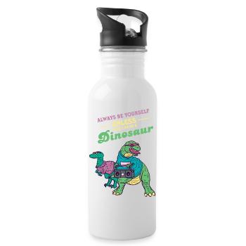 Always Be Yourself Unless You Can Be A Dinosaur - Gourde avec paille intégrée - blanc - Droite