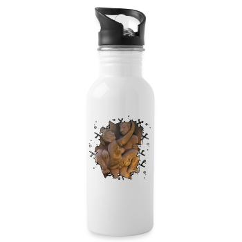 Stellung 12 - Trinkflasche mit integriertem Trinkhalm - Weiß - Rechts