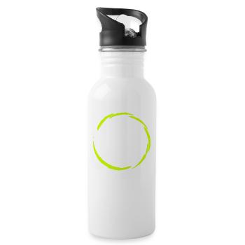 Circle symbol yellow - Water bottle with straw - white - Right