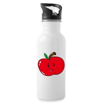 Fruit de pomme fruit - Gourde avec paille intégrée - blanc - Droite