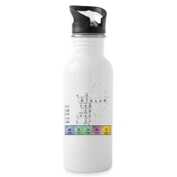 Perioden Archery Bogenschießen - Trinkflasche mit integriertem Trinkhalm - Weiß - Rechts