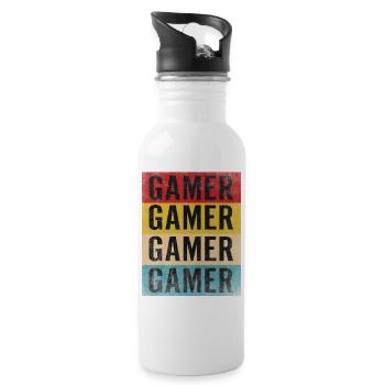 Gamer - Water bottle with straw - white - Right