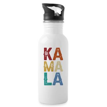 Kamala Harris Vintage - Water bottle with straw - white - Right