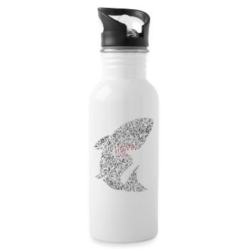 Shark Bicycle from many bicycles - Water bottle with straw - white - Right