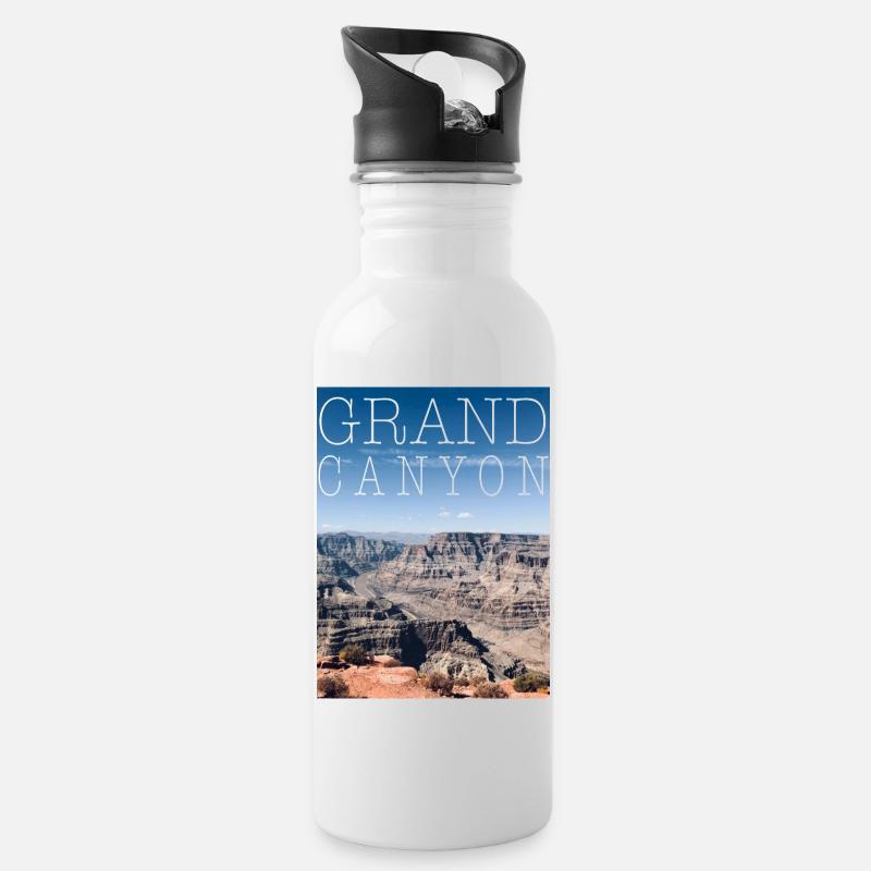 Grand Canyon - Water bottle with straw - white