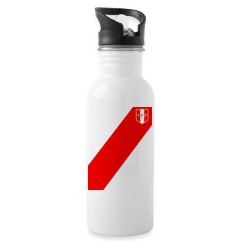 Seleccion peruana de futbol - Trinkflasche mit integriertem Trinkhalm - Weiß - Rechts