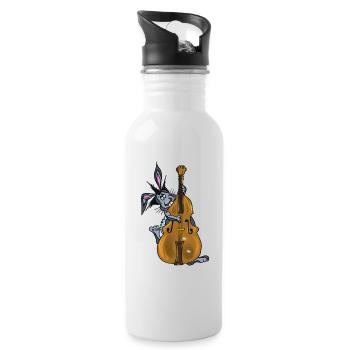 Hare double bass - Water bottle with straw - white - Right