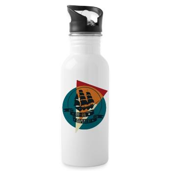 Schiff - Trinkflasche mit integriertem Trinkhalm - Weiß - Rechts