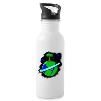 Planet Ecology - Water bottle with straw - white - Right