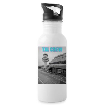 TXL CREW black/white + turquoise - Water bottle with straw - white - Right