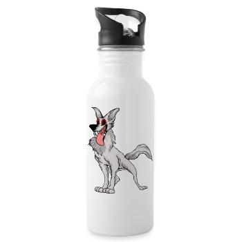 Funny dogs 6 - Water bottle with straw - white - Right