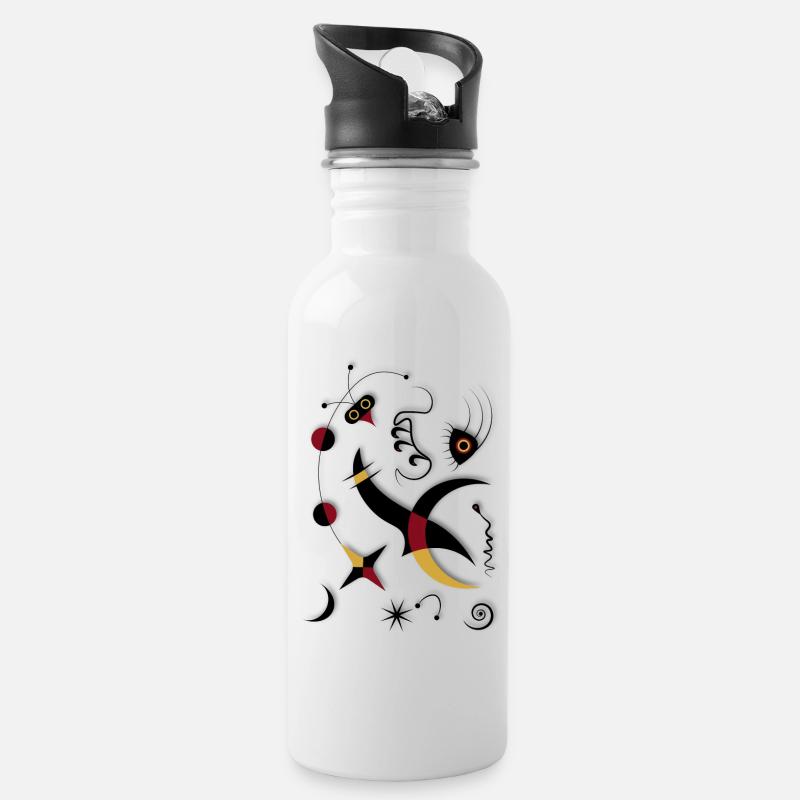 Mirò - Trinkflasche mit integriertem Trinkhalm - Weiß
