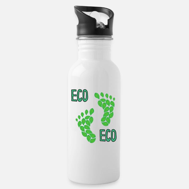 Ecology - Gourde avec paille intégrée - blanc