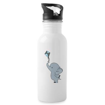 Baby blue💙💙💙 - Water bottle with straw - white - Right