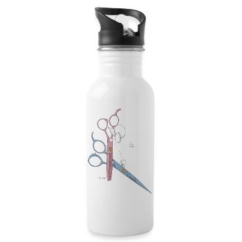 Groomer Poodle 1 - Water bottle with straw - white - Right