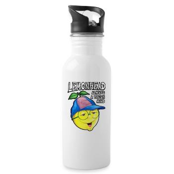 Lemonhead, toujours un frais - Gourde avec paille intégrée - blanc - Droite