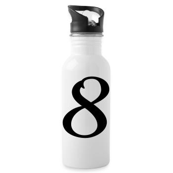 8 - Water bottle with straw - white - Right