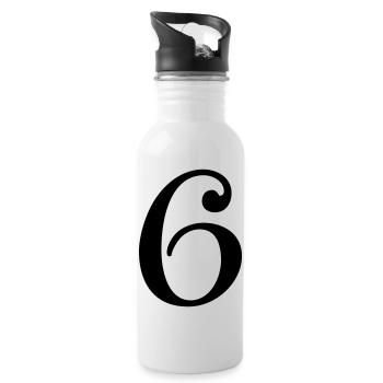 6 - Gourde avec paille intégrée - blanc - Droite