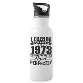Né en 1973 Legends Cadeau d’anniversaire - Gourde avec paille intégrée - blanc - Droite