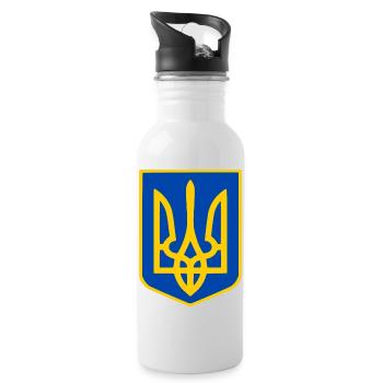 Ukraine - Gourde avec paille intégrée - blanc - Droite
