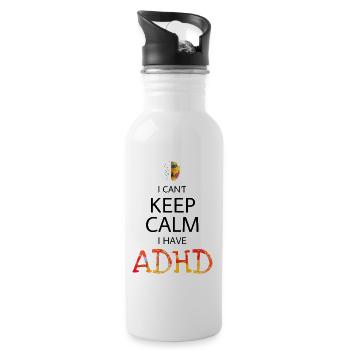 ADHD - Water bottle with straw - white - Right