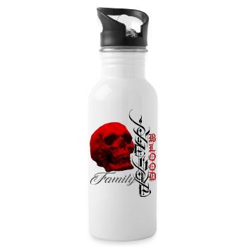 Blood Family One Love - Trinkflasche mit integriertem Trinkhalm - Weiß - Rechts
