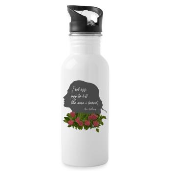 Rose Hathaway Zitat Vampire Academy Richelle Mead - Trinkflasche mit integriertem Trinkhalm - Weiß - Rechts