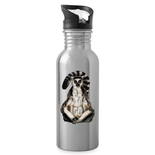 Lemur Katta - Trinkflasche mit integriertem Trinkhalm