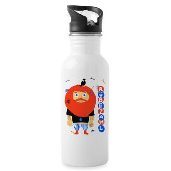 Rübezahl - Trinkflasche mit integriertem Trinkhalm - Weiß - Rechts