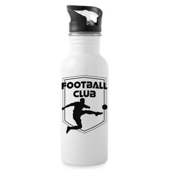 FC Coat of Arms Black - Water bottle with straw - white - Right