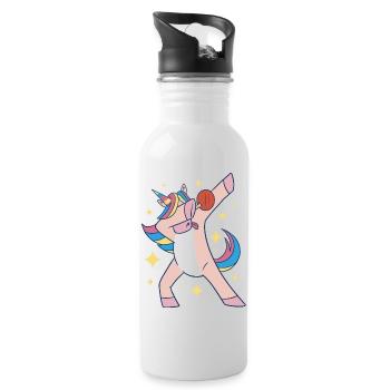 Dabbing Unicorn Table Tennis Racket Table Tennis - Water bottle with straw - white - Right
