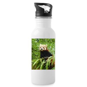 Red Panda - Water bottle with straw - white - Right