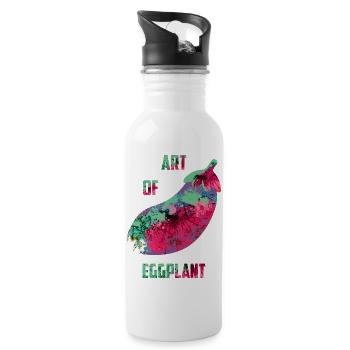 Art des aubergines - Gourde avec paille intégrée - blanc - Droite